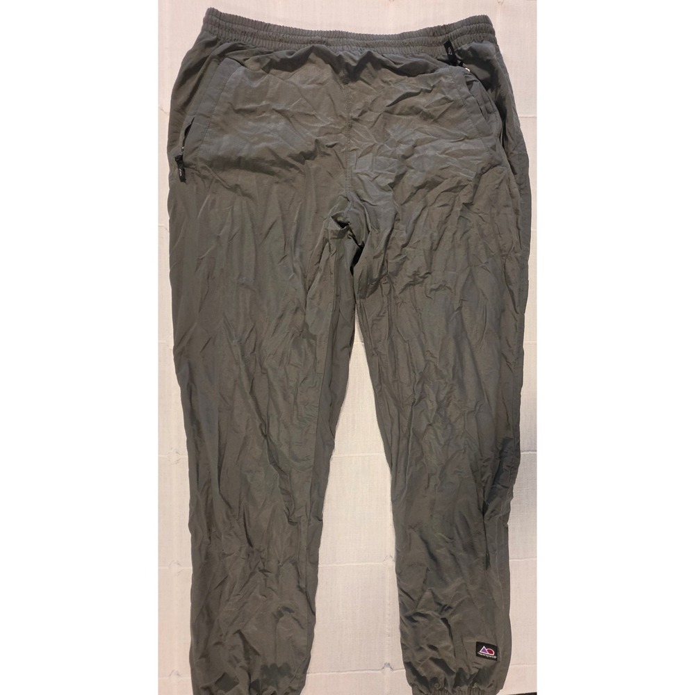 Outersport Vintage Nylon Track Pants Gray Windbreaker Joggers Mens Large